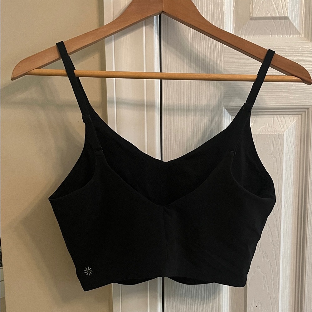 Athleta Black Strappy Sports Bra with Liner
